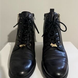 RADLEY LONDON Black Leather Lace-Up Ankle Boots
